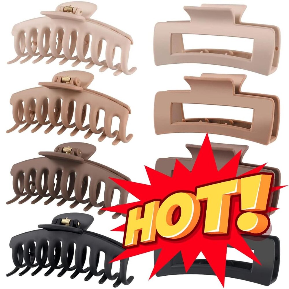Hair Clips for Women 4.3 Inch Large Hair Claw Clips for Women Thin Thick Curly H - Picture 9 of 9